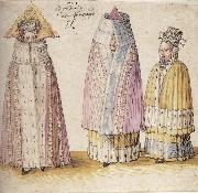 Albrecht Durer Three Mighty Ladies From Livonia oil painting
